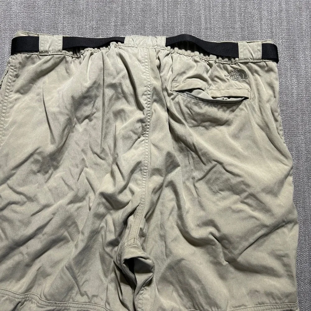 The North Face Hiking Pants Mens Large Khaki Tan Cordura Supplex Nylon Belted